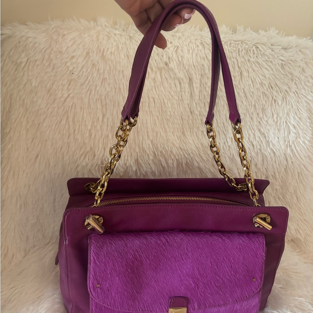 Elegant Purple Chain Strap Women's Bag